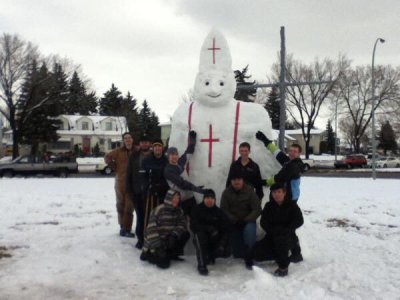 pope snowman